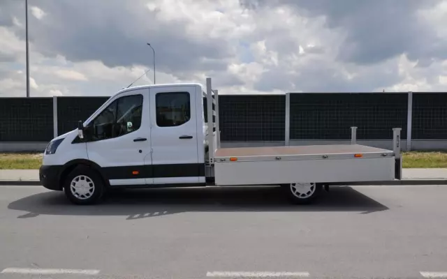 FORD TRANSIT L3 7 OSOBOWY FABRYCZNIE NOWY !!! DOSTĘPNY OD RĘKI !!! DOKA DUBEL KABINA PODWÓJNA KABINA + SKRZYNIA HAK 
