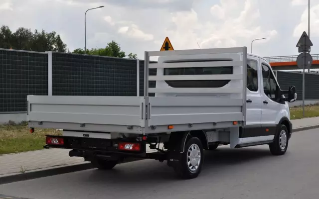FORD TRANSIT L3 7 OSOBOWY FABRYCZNIE NOWY !!! DOSTĘPNY OD RĘKI !!! DOKA DUBEL KABINA PODWÓJNA KABINA + SKRZYNIA HAK 