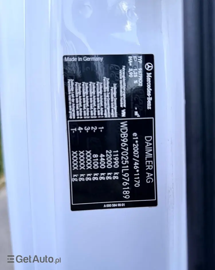 MERCEDES-BENZ ATEGO  /EURO 6 /3 MIEJSCA/KONTENER+WINDA/IZOTERMA/ASO/NISKI PRZEBIEG 62.000km!! 