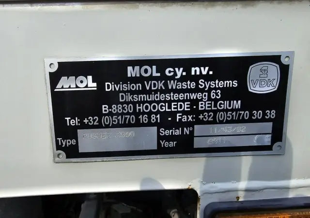 DAF LF 2011 Śmieciarka MOL PUSHER 2000 
