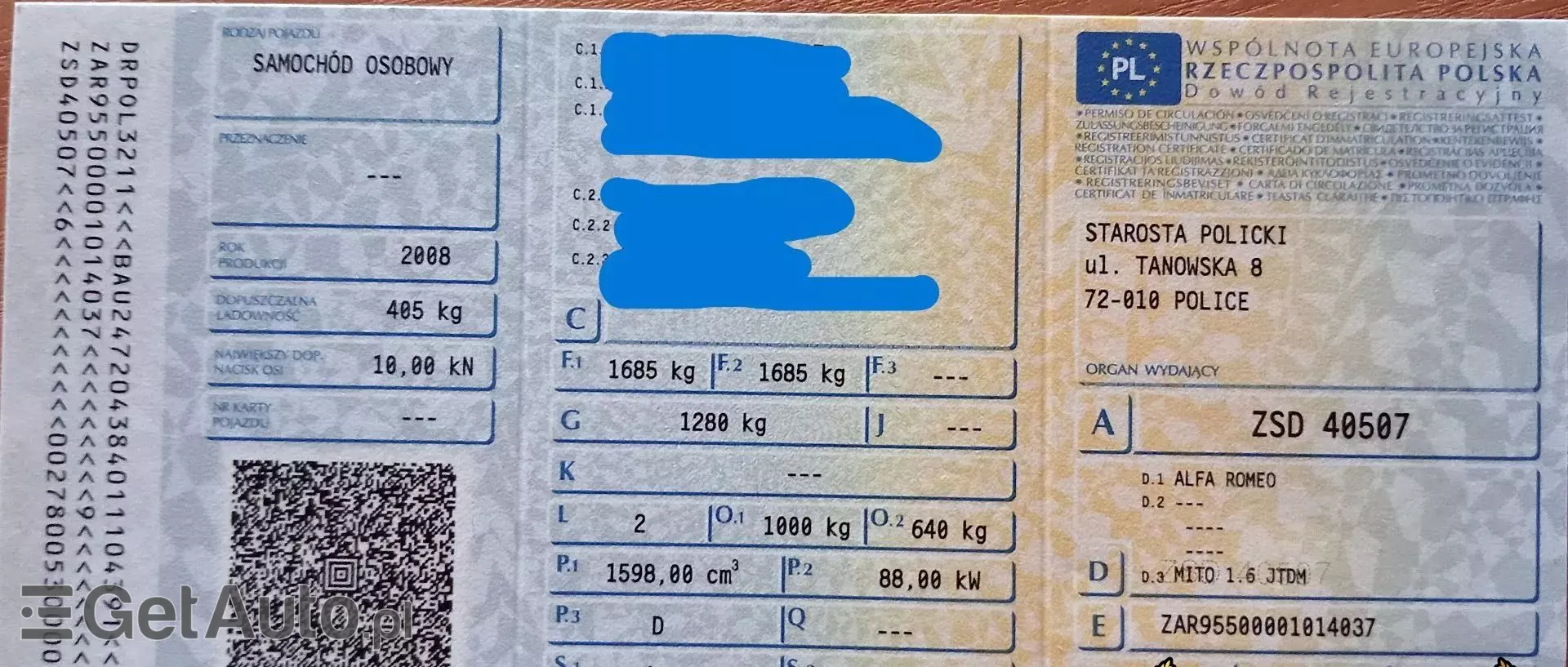 ALFA ROMEO MiTo 1.6 JTDm (120 KM)