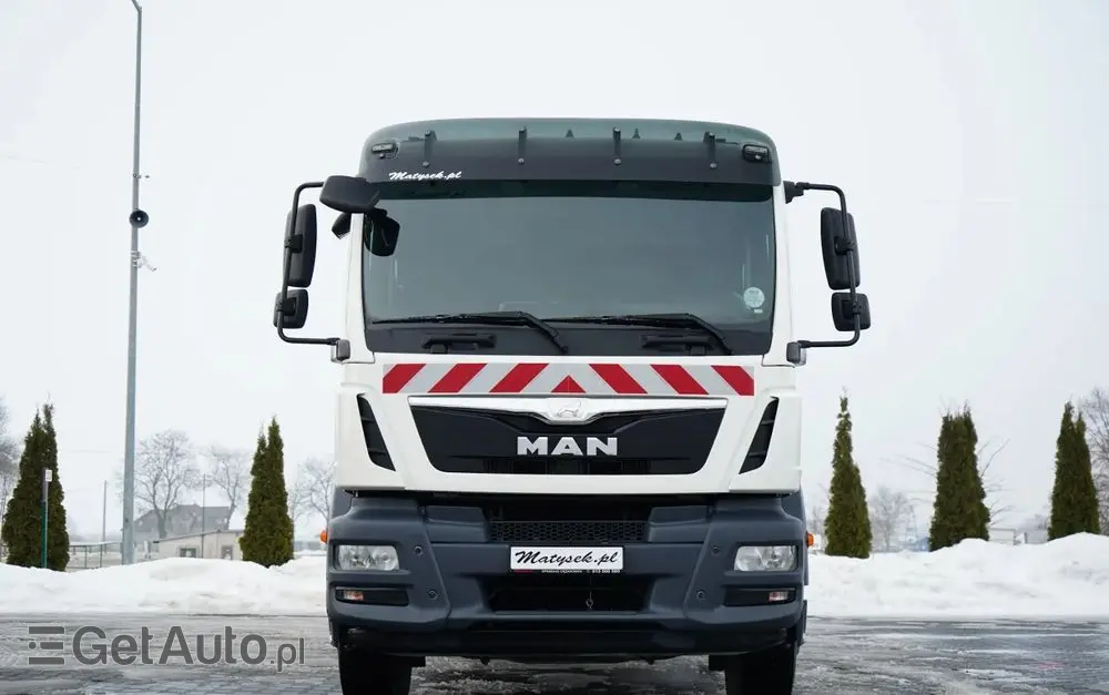 MAN TGM 18.340 / 4X2 / 3 STRONNA WYWROTKA / HYDROBURTA / BRYGADÓWKA 7 MIEJSC / BORDMATIC 
