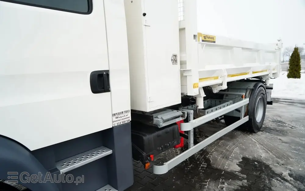 MAN TGM 18.340 / 4X2 / 3 STRONNA WYWROTKA / HYDROBURTA / BRYGADÓWKA 7 MIEJSC / BORDMATIC 