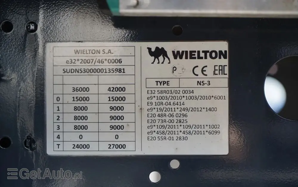 WIELTON FIRANKA / STANDARD / OŚ PODNOSZONA / DACH PODNOSZONY / SAF 