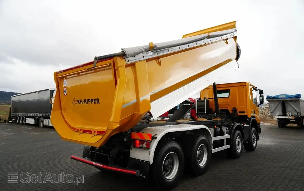 SCANIA P 450 XT  / 8x6 / WYWROTKA TYLNOZSYPOWA / OPTICRUISE / OPONY 100% /  EURO 6 