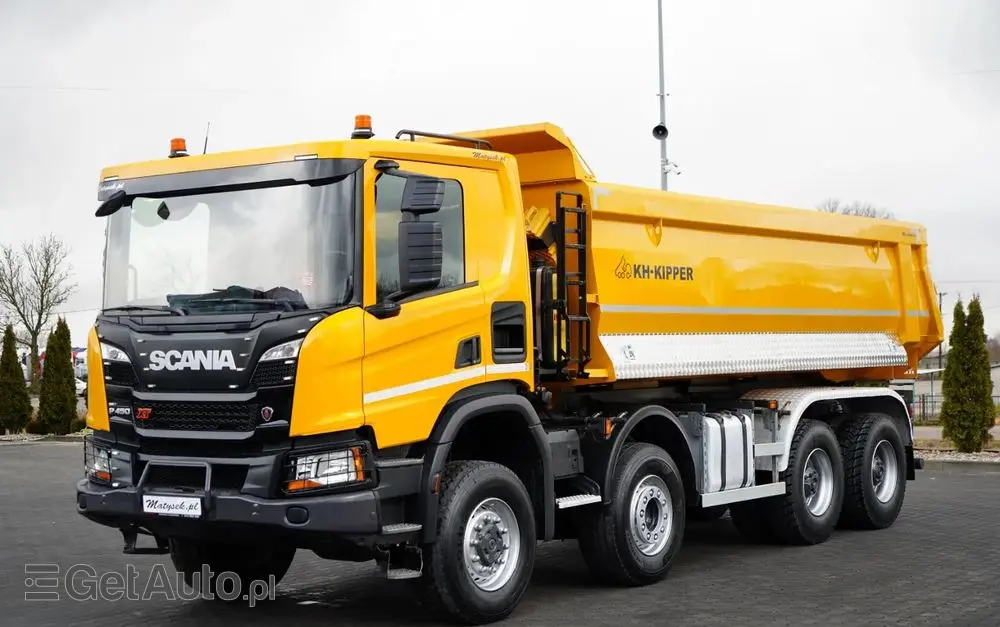 SCANIA P 450 XT  / 8x6 / WYWROTKA TYLNOZSYPOWA / OPTICRUISE / OPONY 100% /  EURO 6 