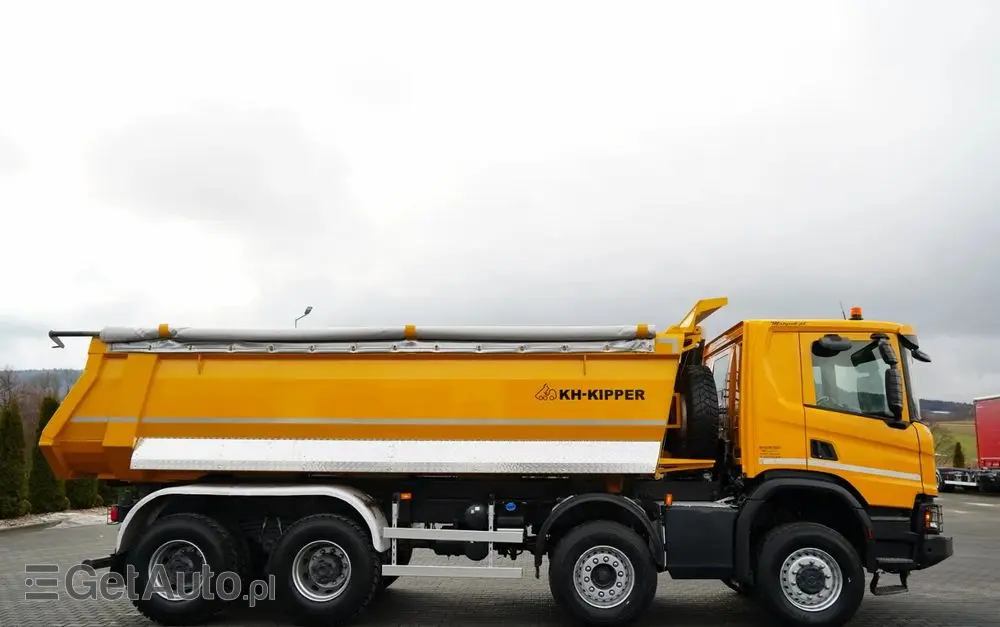 SCANIA P 450 XT  / 8x6 / WYWROTKA TYLNOZSYPOWA / OPTICRUISE / OPONY 100% /  EURO 6 