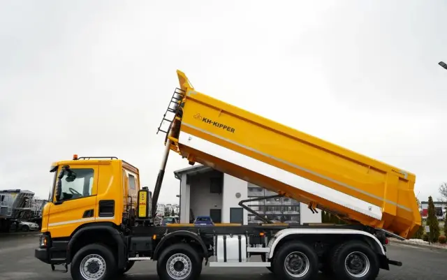 SCANIA P 450 XT  / 8x6 / WYWROTKA TYLNOZSYPOWA / OPTICRUISE / OPONY 100% /  EURO 6 