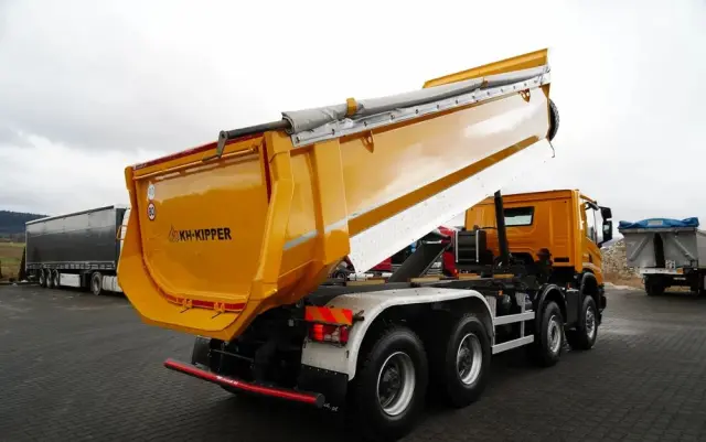 SCANIA P 450 XT  / 8x6 / WYWROTKA TYLNOZSYPOWA / OPTICRUISE / OPONY 100% /  EURO 6 