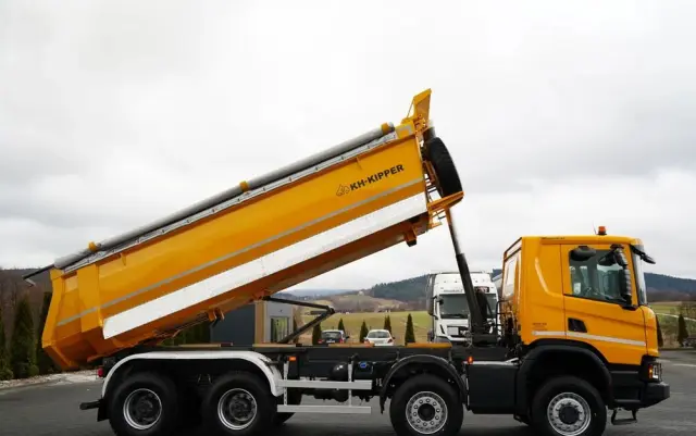 SCANIA P 450 XT  / 8x6 / WYWROTKA TYLNOZSYPOWA / OPTICRUISE / OPONY 100% /  EURO 6 