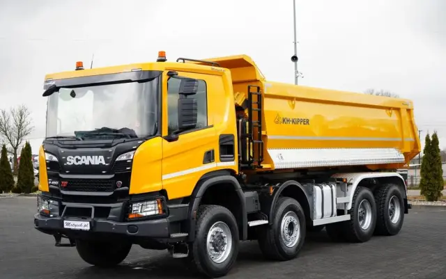SCANIA P 450 XT  / 8x6 / WYWROTKA TYLNOZSYPOWA / OPTICRUISE / OPONY 100% /  EURO 6 