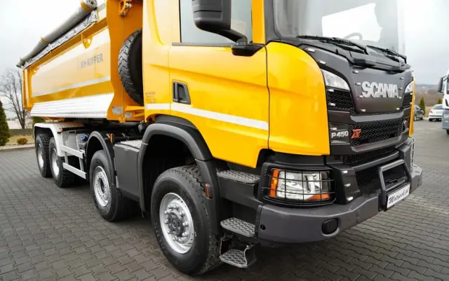 SCANIA P 450 XT  / 8x6 / WYWROTKA TYLNOZSYPOWA / OPTICRUISE / OPONY 100% /  EURO 6 