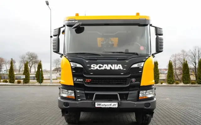 SCANIA P 450 XT  / 8x6 / WYWROTKA TYLNOZSYPOWA / OPTICRUISE / OPONY 100% /  EURO 6 