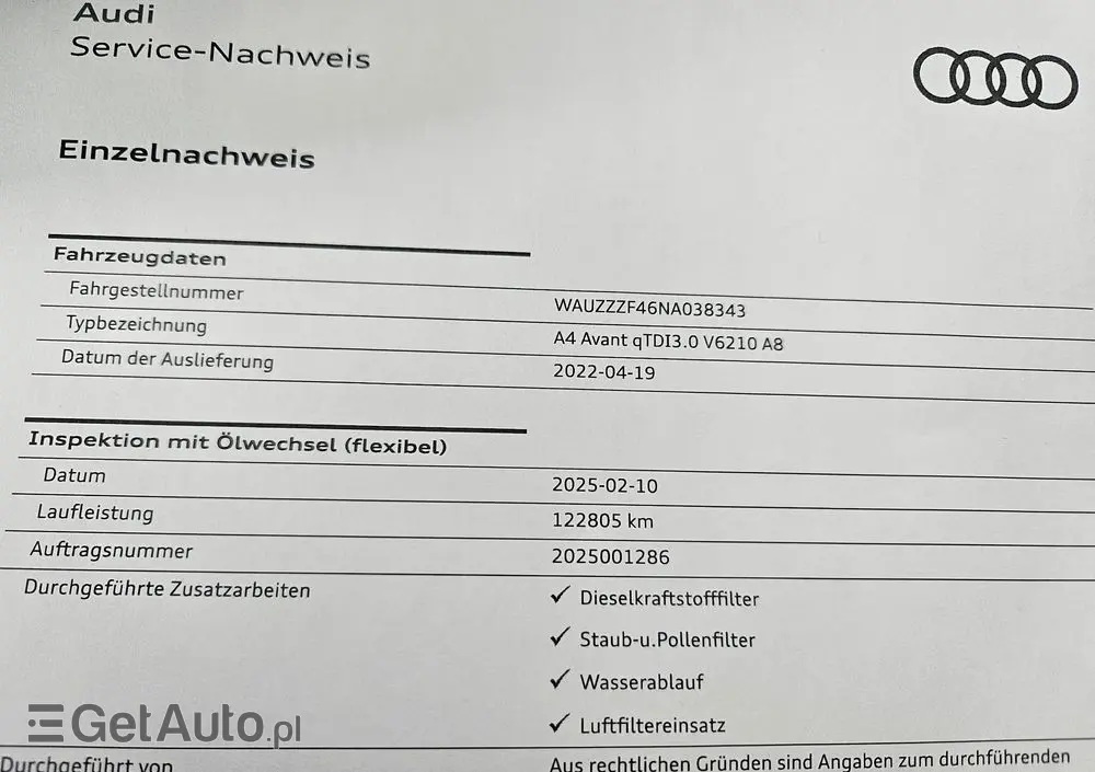 AUDI A4 Avant 50 TDI quattro tiptronic S line