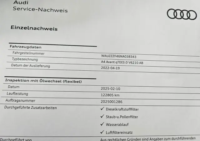 AUDI A4 Avant 50 TDI quattro tiptronic S line