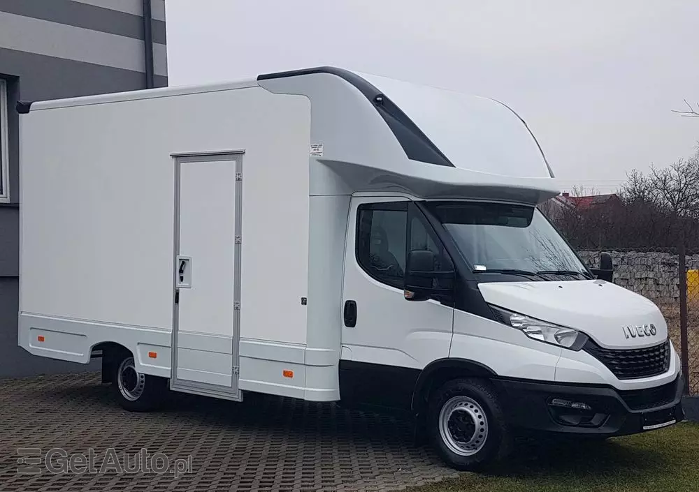 IVECO DAILY KONTENER NISKOPODŁOGOWY 4,43x2,23x2,42 SKLEP BAR FOODTRUCK KAMPER KLIMA 