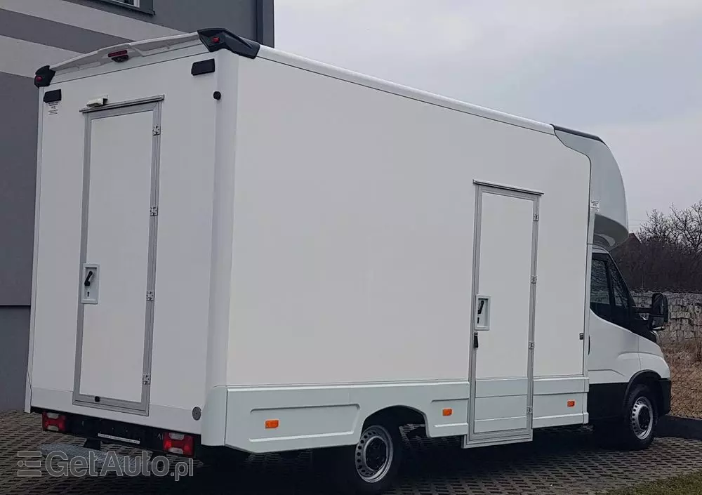 IVECO DAILY KONTENER NISKOPODŁOGOWY 4,43x2,23x2,42 SKLEP BAR FOODTRUCK KAMPER KLIMA 