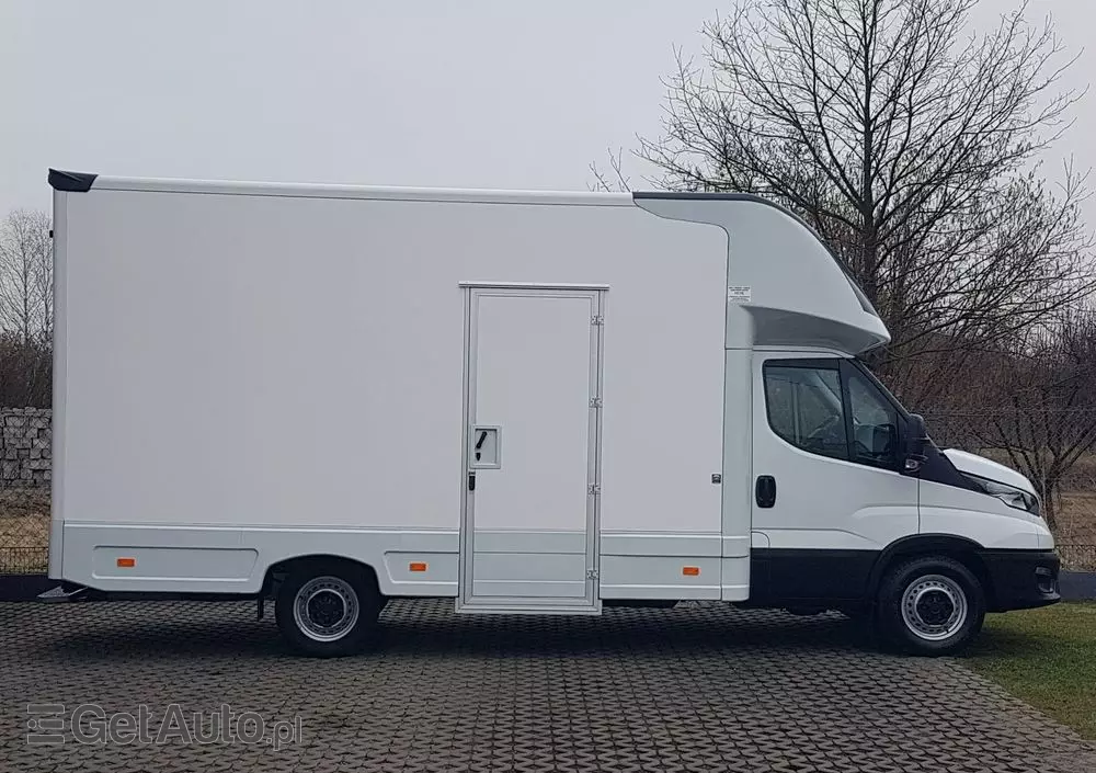 IVECO DAILY KONTENER NISKOPODŁOGOWY 4,43x2,23x2,42 SKLEP BAR FOODTRUCK KAMPER KLIMA 