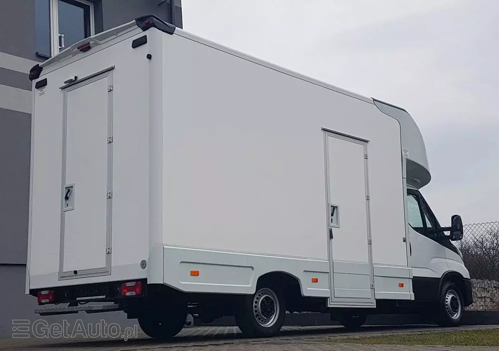 IVECO DAILY KONTENER NISKOPODŁOGOWY 4,43x2,23x2,42 SKLEP BAR FOODTRUCK KAMPER KLIMA 