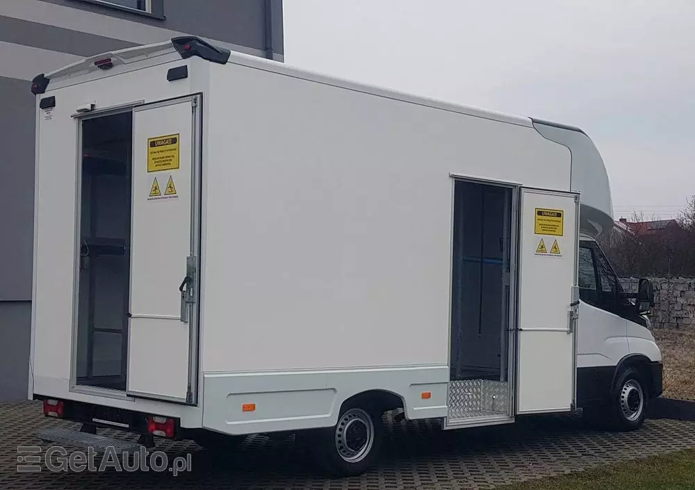 IVECO DAILY KONTENER NISKOPODŁOGOWY 4,43x2,23x2,42 SKLEP BAR FOODTRUCK KAMPER KLIMA 