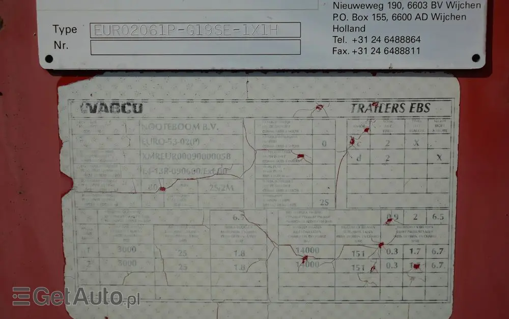 NOOTEBOOM NISKOPODWOZIE / ROZPINANA / TIEFBETT / ROZCIĄGANA / LAWETA / 19,5 M / DMC:  55 TON / 