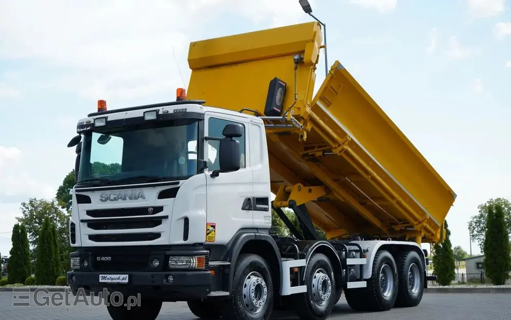 SCANIA G 400 / 8x4 / WYWROTKA 2 STRONNA  / HYDROBURTA /  BORDMATIC / MANUAL 