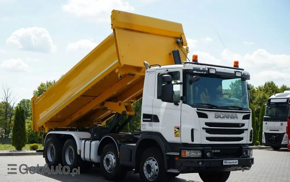 SCANIA G 400 / 8x4 / WYWROTKA 2 STRONNA  / HYDROBURTA /  BORDMATIC / MANUAL 