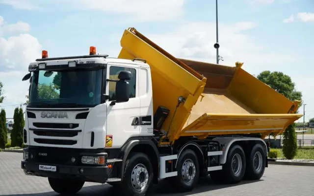 SCANIA G 400 / 8x4 / WYWROTKA 2 STRONNA  / HYDROBURTA /  BORDMATIC / MANUAL 