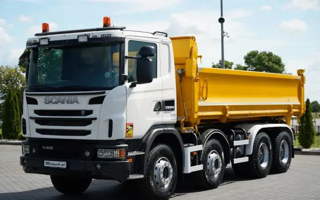 SCANIA G 400 / 8x4 / WYWROTKA 2 STRONNA  / HYDROBURTA /  BORDMATIC / MANUAL 
