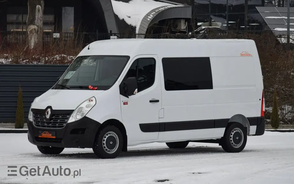 RENAULT MASTER / 2.3 - 150 KM / BRYGADÓWKA / DOKA / 7 OSOBOWY / DOSTAWCZE / BLASZAK / KLIMA / TEMPOMAT / HAK / SPROWADZONY 