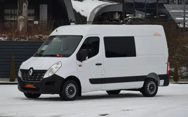 RENAULT MASTER / 2.3 - 150 KM / BRYGADÓWKA / DOKA / 7 OSOBOWY / DOSTAWCZE / BLASZAK / KLIMA / TEMPOMAT / HAK / SPROWADZONY 
