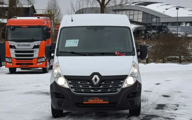 RENAULT MASTER / 2.3 - 150 KM / BRYGADÓWKA / DOKA / 7 OSOBOWY / DOSTAWCZE / BLASZAK / KLIMA / TEMPOMAT / HAK / SPROWADZONY 