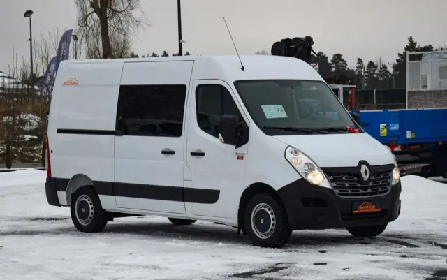 RENAULT MASTER / 2.3 - 150 KM / BRYGADÓWKA / DOKA / 7 OSOBOWY / DOSTAWCZE / BLASZAK / KLIMA / TEMPOMAT / HAK / SPROWADZONY 
