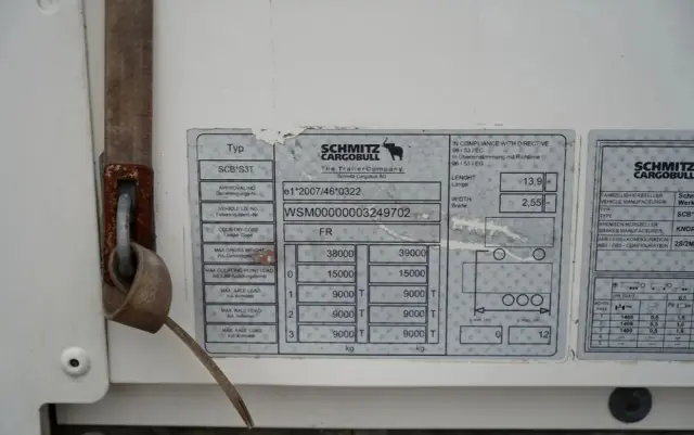 SCHMITZ CARGOBULL FIRANKA / STANDARD / PLANDEKA ZBROJONA 