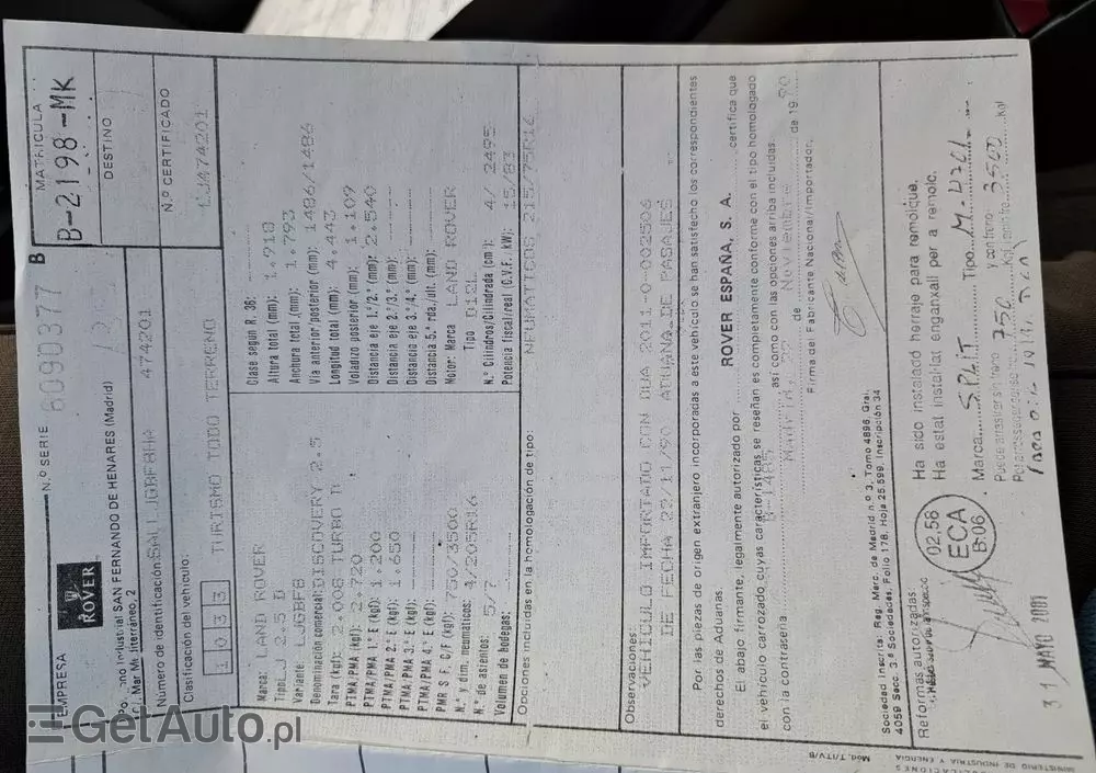 LAND ROVER Discovery 2.5 TDI