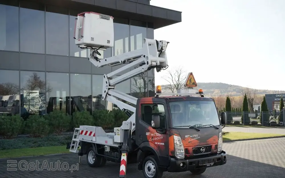 NISSAN CABSTAR / ZWYŻKA 16,3 METRÓW / FRANCE ELEVATEUR /  BLIŹNIAK / UDŹWIG - 200 kg / 4 PODPORY / 