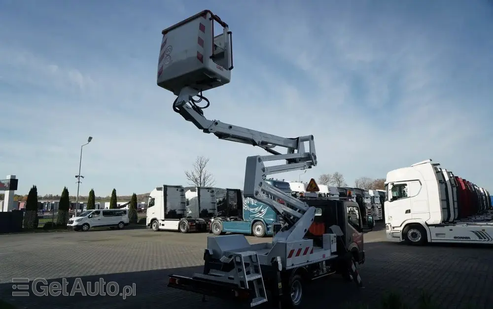 NISSAN CABSTAR / ZWYŻKA 16,3 METRÓW / FRANCE ELEVATEUR /  BLIŹNIAK / UDŹWIG - 200 kg / 4 PODPORY / 