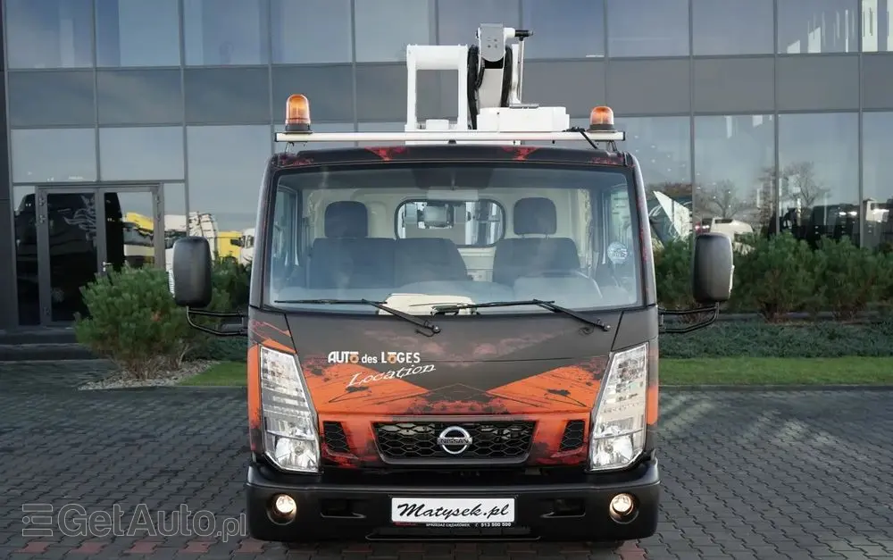 NISSAN CABSTAR / ZWYŻKA 16,3 METRÓW / FRANCE ELEVATEUR /  BLIŹNIAK / UDŹWIG - 200 kg / 4 PODPORY / 