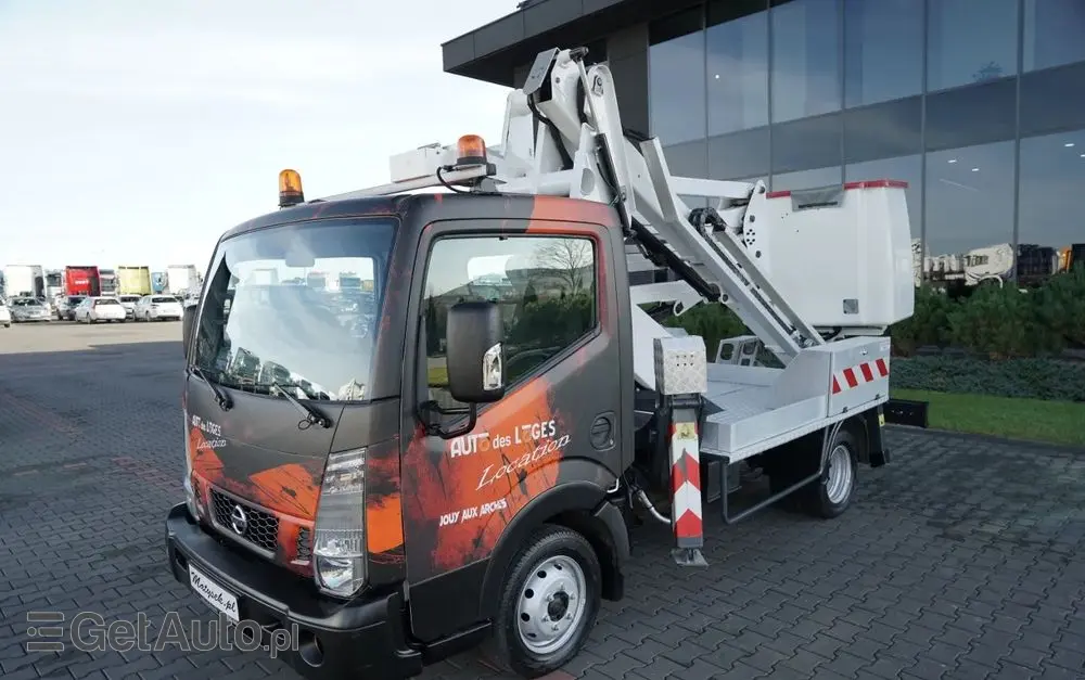 NISSAN CABSTAR / ZWYŻKA 16,3 METRÓW / FRANCE ELEVATEUR /  BLIŹNIAK / UDŹWIG - 200 kg / 4 PODPORY / 