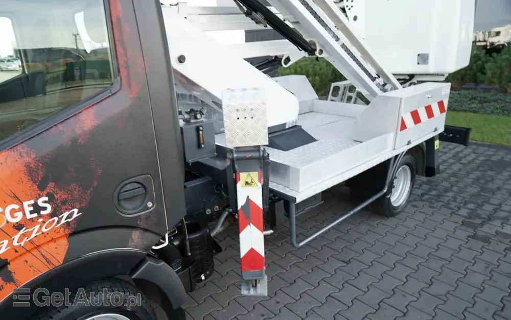NISSAN CABSTAR / ZWYŻKA 16,3 METRÓW / FRANCE ELEVATEUR /  BLIŹNIAK / UDŹWIG - 200 kg / 4 PODPORY / 