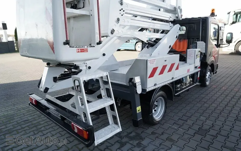 NISSAN CABSTAR / ZWYŻKA 16,3 METRÓW / FRANCE ELEVATEUR /  BLIŹNIAK / UDŹWIG - 200 kg / 4 PODPORY / 