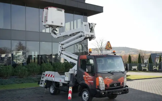 NISSAN CABSTAR / ZWYŻKA 16,3 METRÓW / FRANCE ELEVATEUR /  BLIŹNIAK / UDŹWIG - 200 kg / 4 PODPORY / 