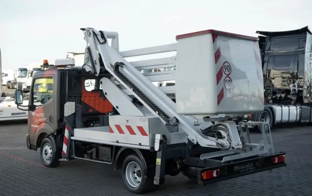 NISSAN CABSTAR / ZWYŻKA 16,3 METRÓW / FRANCE ELEVATEUR /  BLIŹNIAK / UDŹWIG - 200 kg / 4 PODPORY / 
