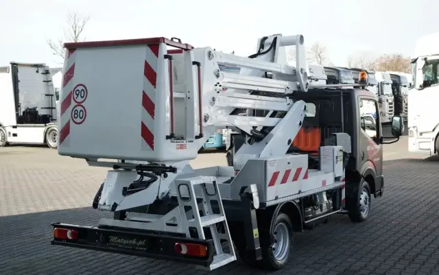NISSAN CABSTAR / ZWYŻKA 16,3 METRÓW / FRANCE ELEVATEUR /  BLIŹNIAK / UDŹWIG - 200 kg / 4 PODPORY / 