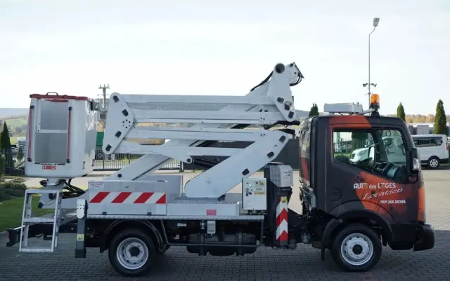 NISSAN CABSTAR / ZWYŻKA 16,3 METRÓW / FRANCE ELEVATEUR /  BLIŹNIAK / UDŹWIG - 200 kg / 4 PODPORY / 