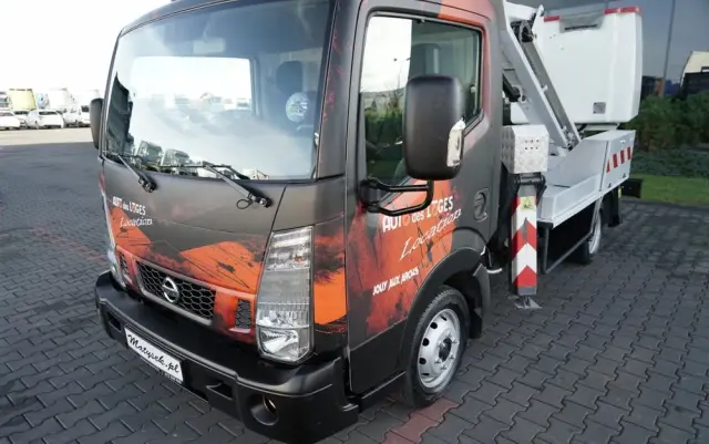 NISSAN CABSTAR / ZWYŻKA 16,3 METRÓW / FRANCE ELEVATEUR /  BLIŹNIAK / UDŹWIG - 200 kg / 4 PODPORY / 