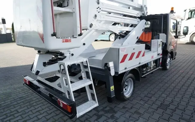 NISSAN CABSTAR / ZWYŻKA 16,3 METRÓW / FRANCE ELEVATEUR /  BLIŹNIAK / UDŹWIG - 200 kg / 4 PODPORY / 