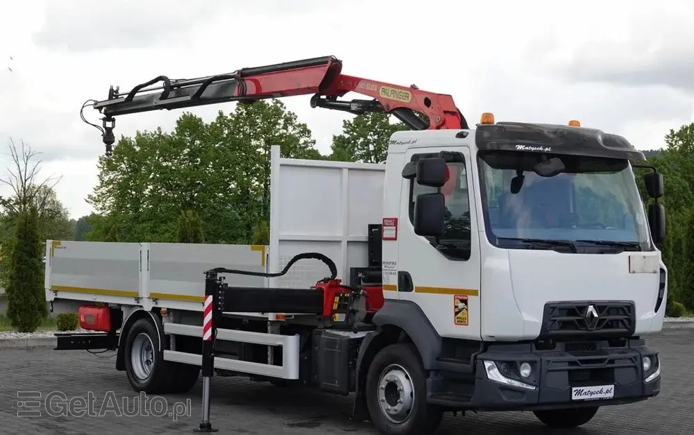 RENAULT D 210/  4X2 / SKRZYNIOWY 5 M + HDS PALFINGER PK 8.501 SLD A / UDŹWIG 5 580G / STEROWANIE RADIOWE / ROTATOR / SPROWADZONY 