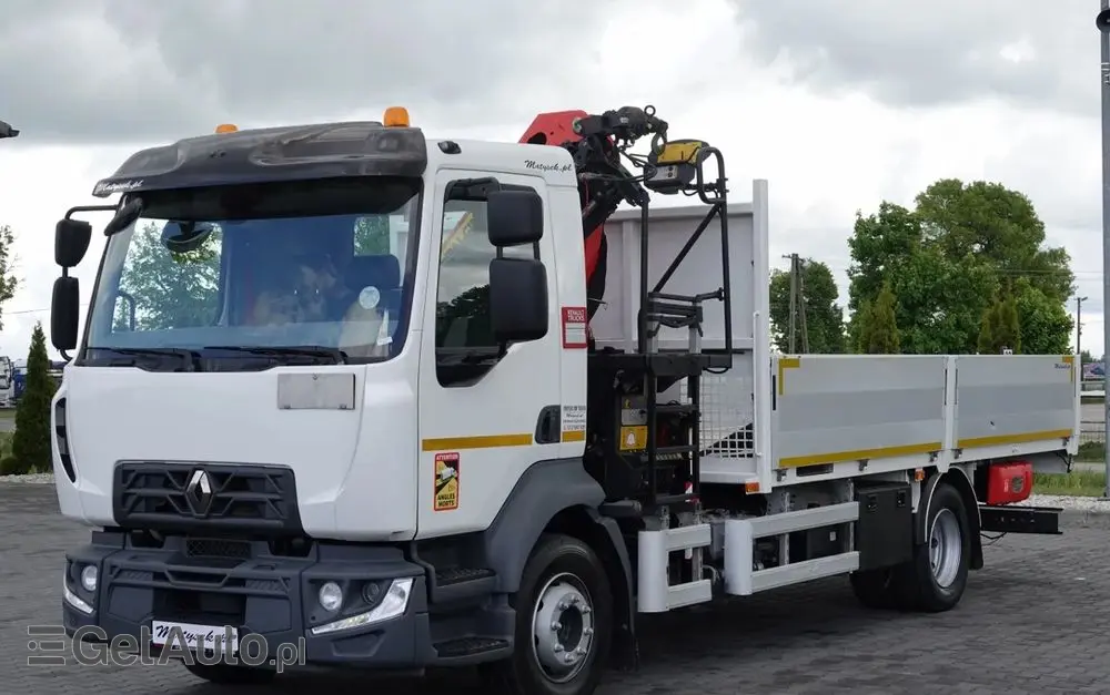 RENAULT D 210/  4X2 / SKRZYNIOWY 5 M + HDS PALFINGER PK 8.501 SLD A / UDŹWIG 5 580G / STEROWANIE RADIOWE / ROTATOR / SPROWADZONY 