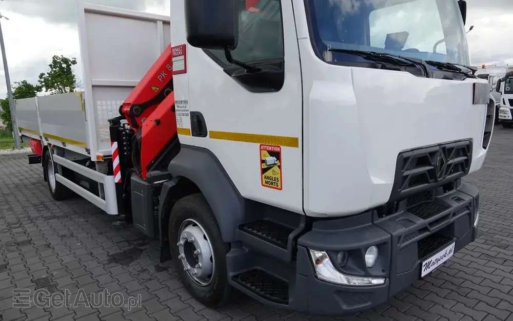 RENAULT D 210/  4X2 / SKRZYNIOWY 5 M + HDS PALFINGER PK 8.501 SLD A / UDŹWIG 5 580G / STEROWANIE RADIOWE / ROTATOR / SPROWADZONY 